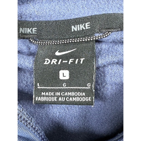 Nike Dri Fit Boys Hoodie Pullover Blue Neon Green Athletic Gym Sportswear Size L - Picture 4 of 6